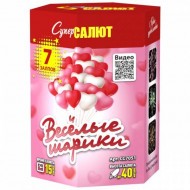 Батарея салютов Веселые шарики CC7051 Супер Салют (7 х 0,8") 24/1 Батарея салютов Веселые шарики CC7051 Супер Салют (7 х 0,8") 24/1